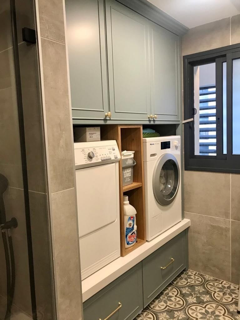 נגרות למכונת הכביסה והמייבש — עוד מהעבודות בתכנון הילה עוז, פרויקטים שונים